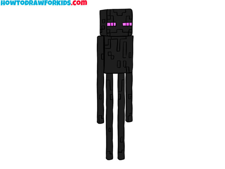 How to Draw Enderman - Easy Drawing Tutorial For Kids