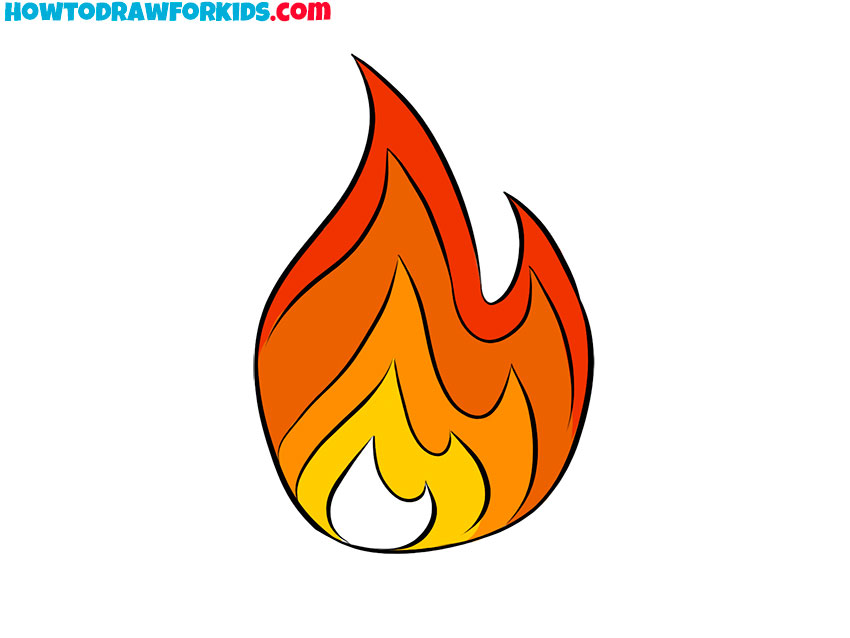 fire flames drawing lesson