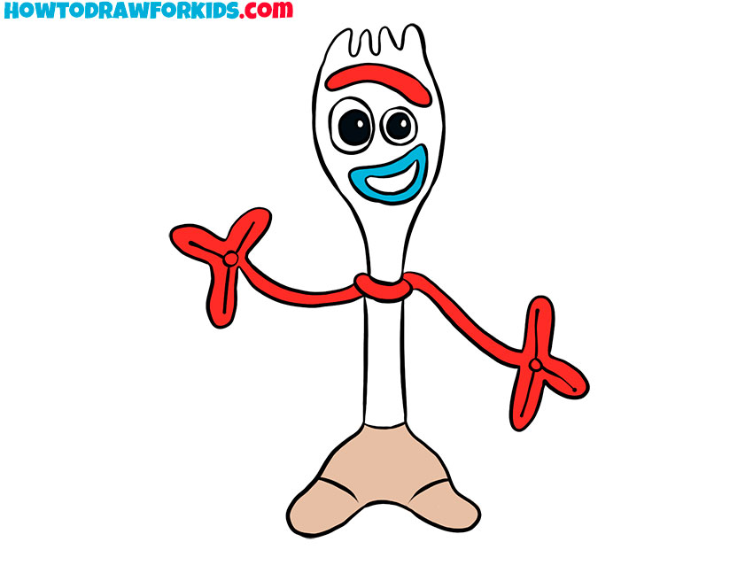 forky drawing tutorial for beginners