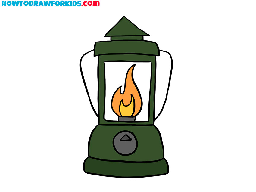 Burning kerosene lamp Antique oil lantern Ink  Stock Illustration  68023649  PIXTA