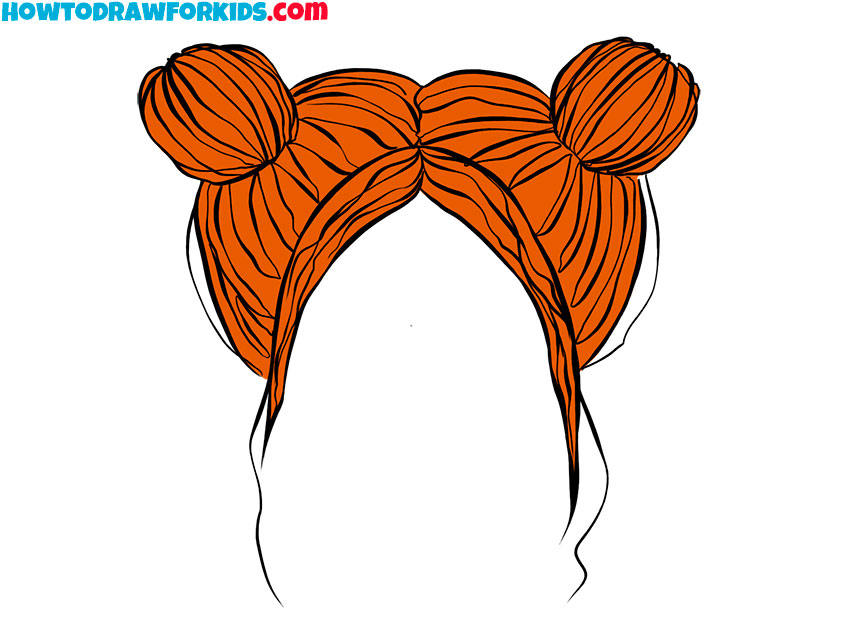 how to draw simple hair