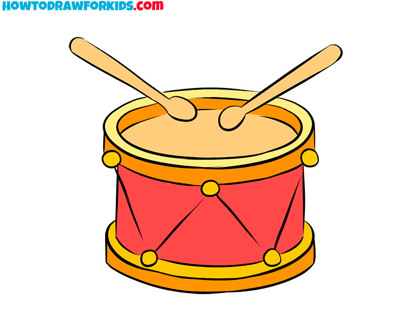 how to draw a 3d drum