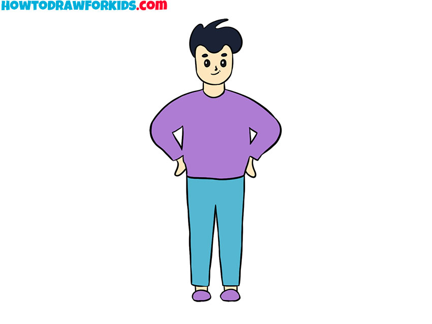 How to Draw a Simple Person - Easy Drawing Tutorial For Kids