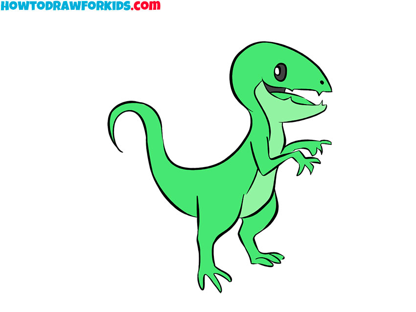 Easy Velociraptor Drawing