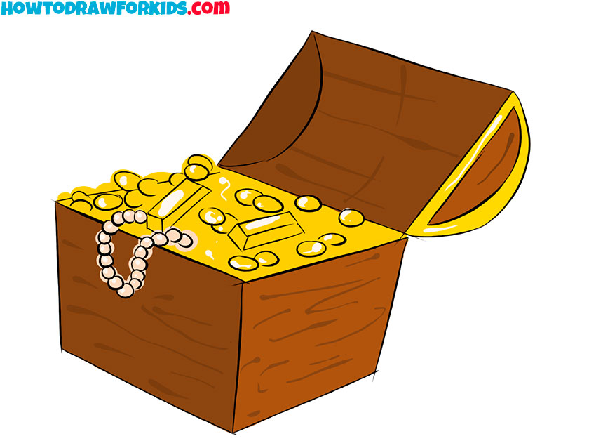 how to draw a small treasure chest