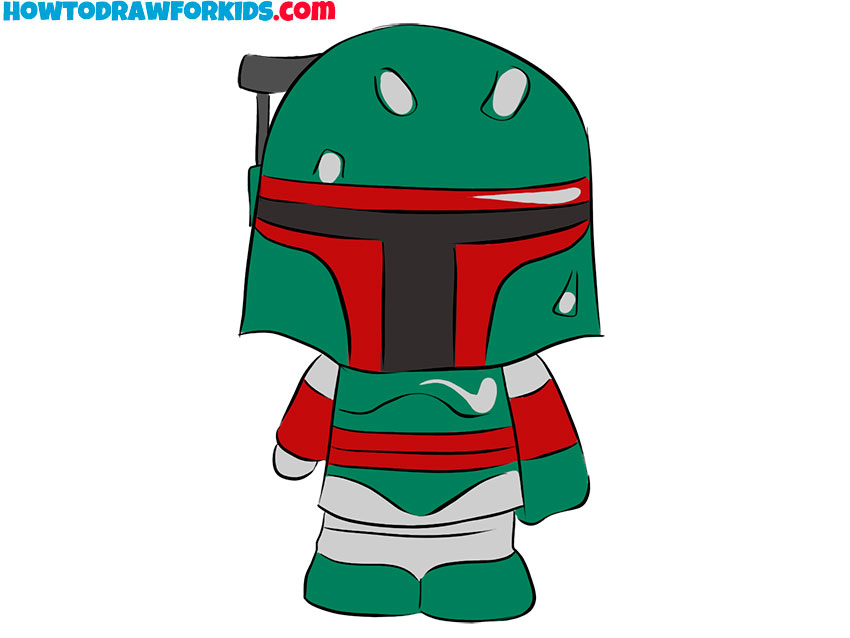 How to Draw Boba Fett - Easy Drawing Tutorial For Kids