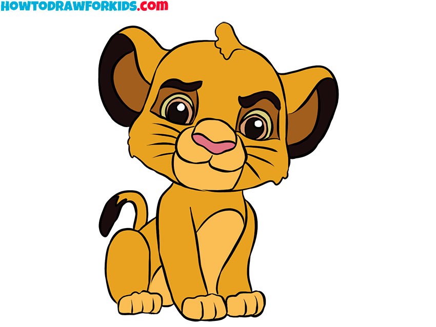 How to Draw Lion King Easy Drawing Tutorial For Kids