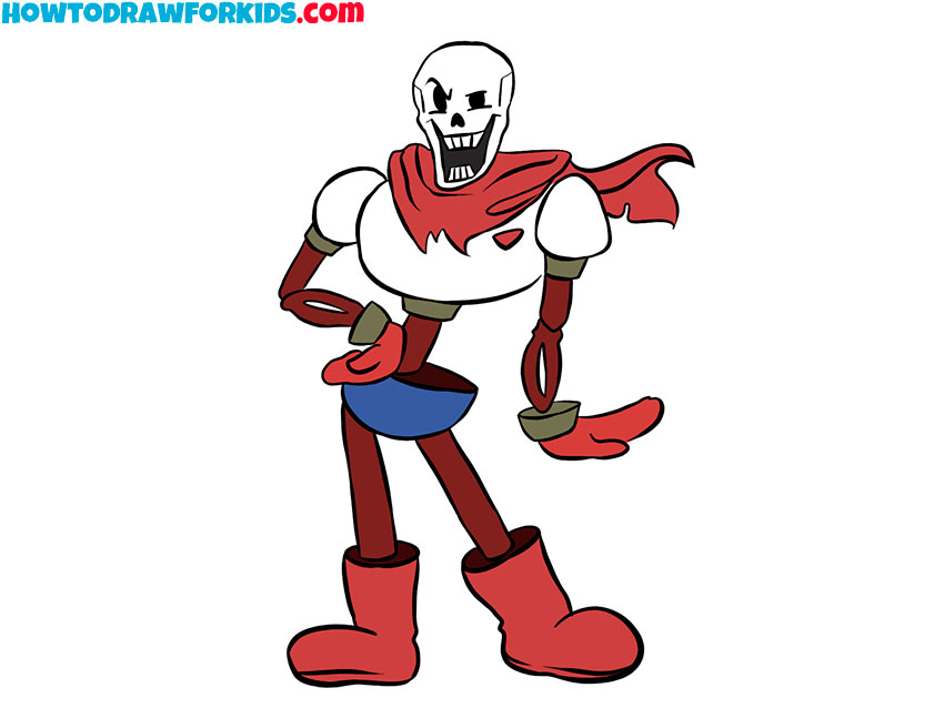 How to Draw Papyrus from Undertale Easy Drawing Tutorial For Kids