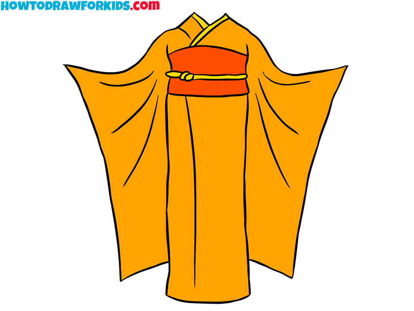 How to Draw a Kimono - Easy Drawing Tutorial For Kids