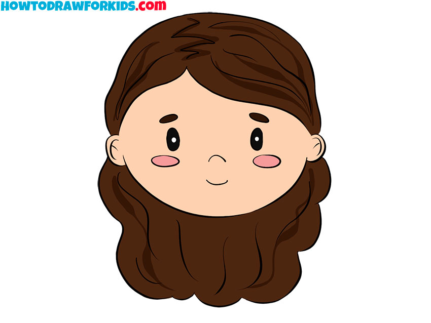 How to Draw a Female Head - Easy Drawing Tutorial For Kids