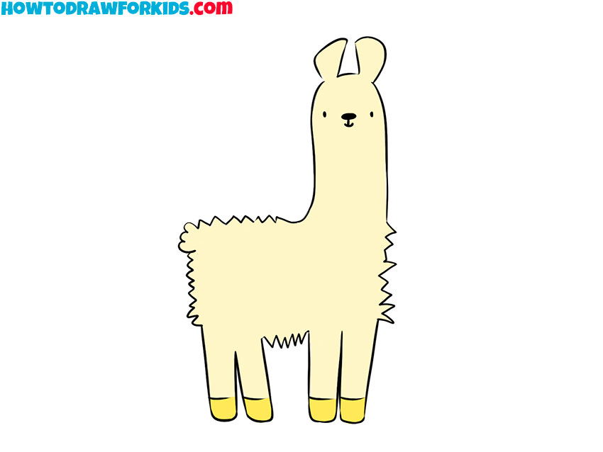 llama drawing realistic