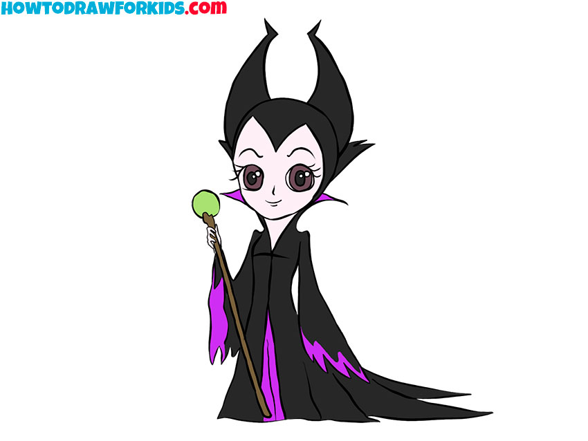 How to Draw Maleficent Easy Drawing Tutorial For Kids