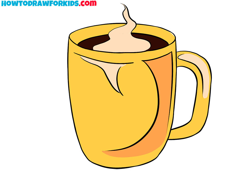 How to Draw a Mug of Coffee - Easy Drawing Tutorial For Kids