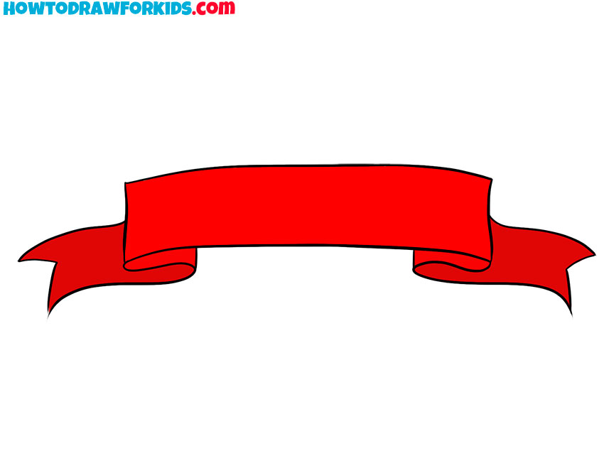 ribbon banner drawing tutorial for beginners