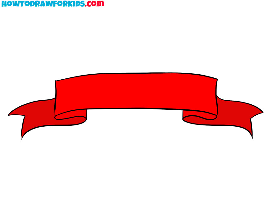 How To Draw A Banner Ribbon Easy Drawing Tutorial For Kids