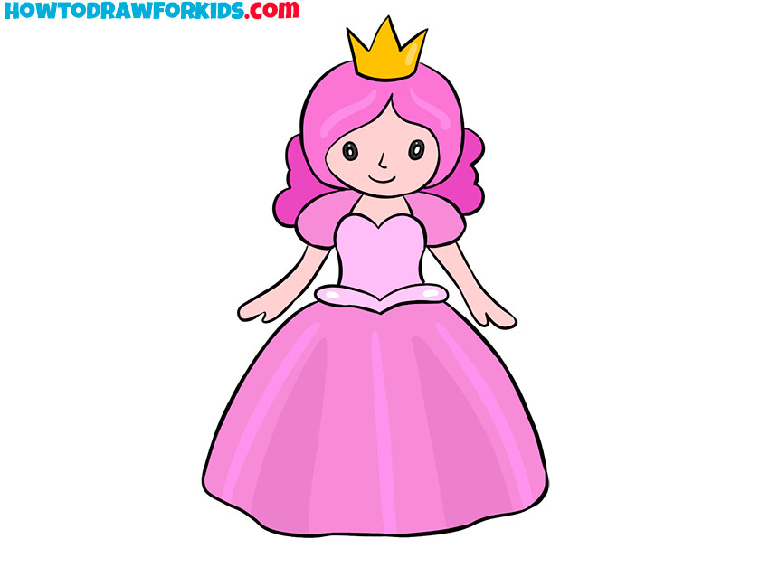 How to Draw an Easy Princess - Easy Drawing Tutorial For Kids