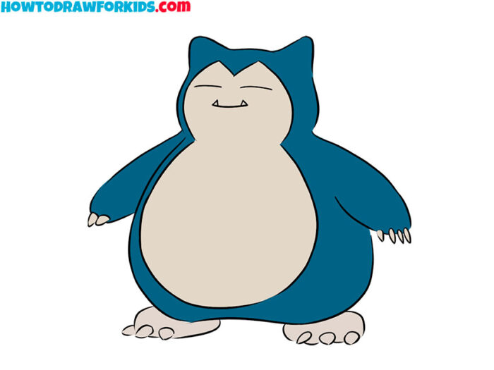 How to Draw Snorlax Easy Drawing Tutorial For Kids