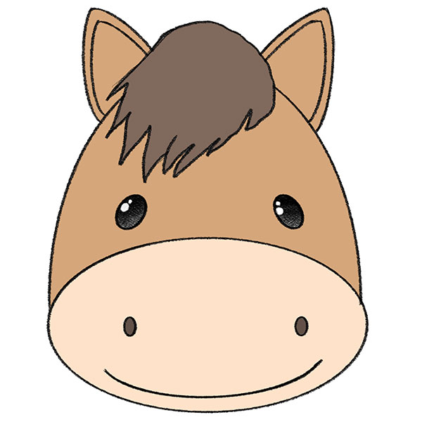 How to Draw a Horse Face - Easy Drawing Tutorial For Kids