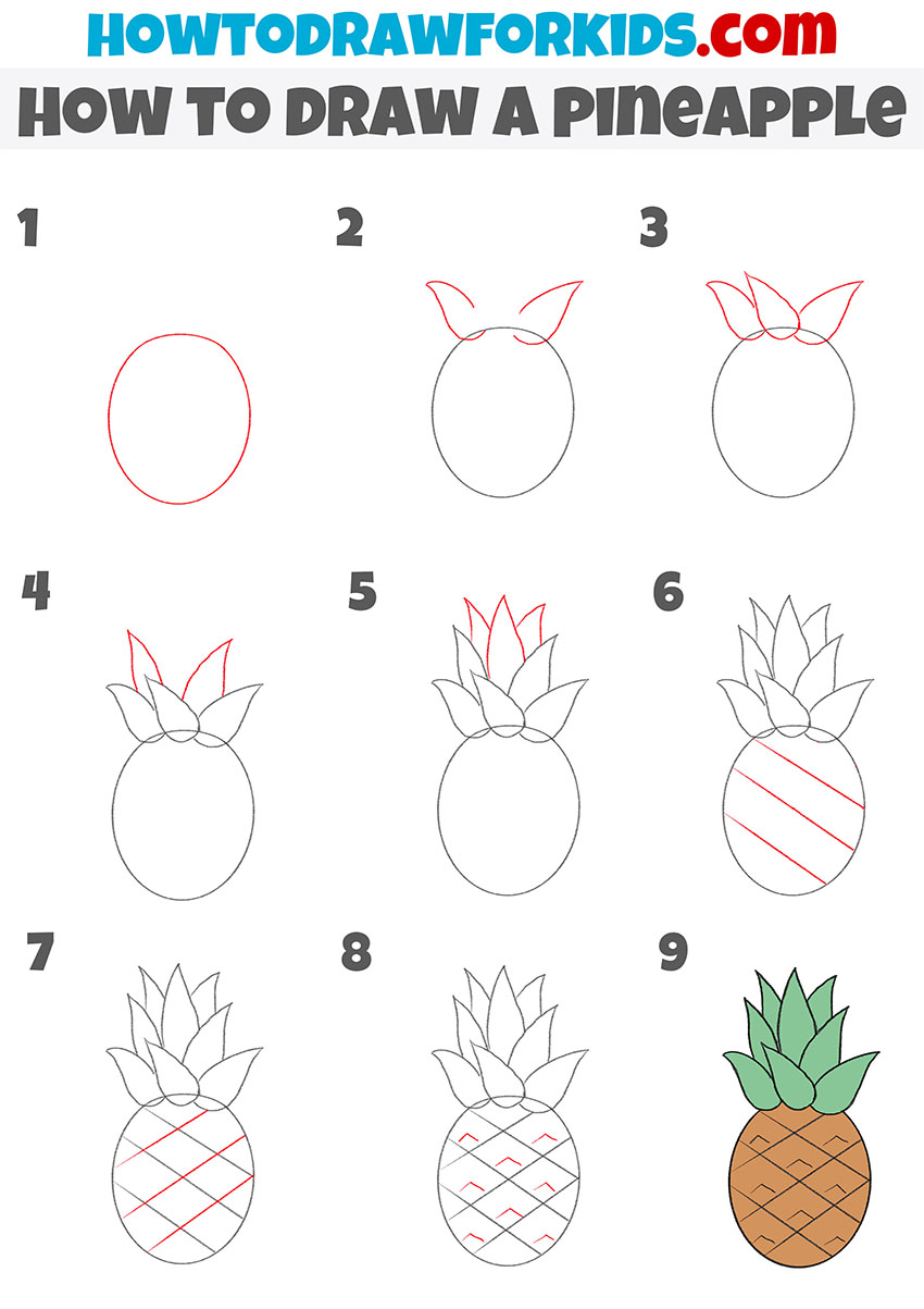 Pineapple Painting On Canvas - Step By Step Painting