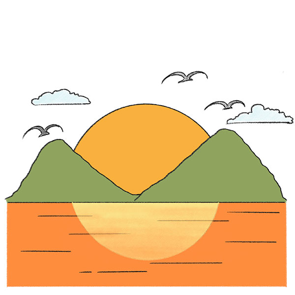 How to Draw a Sunset