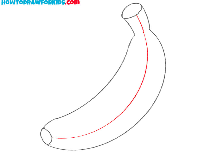 a banana drawing guide