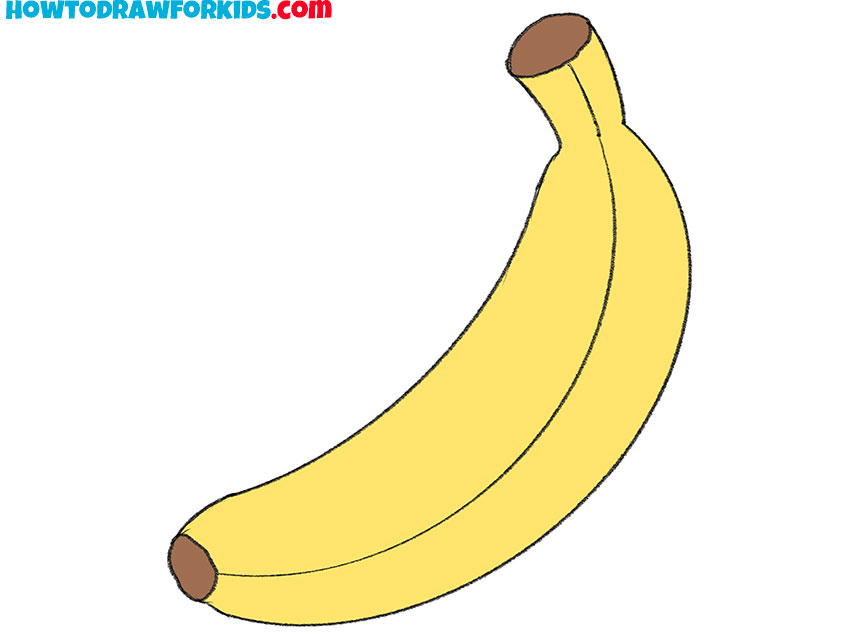 How To Draw A Banana Easy Drawing Tutorial For Kids