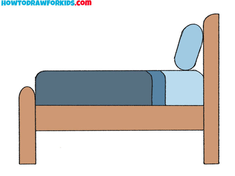 How to Draw a Bed - Easy Drawing Tutorial For Kids