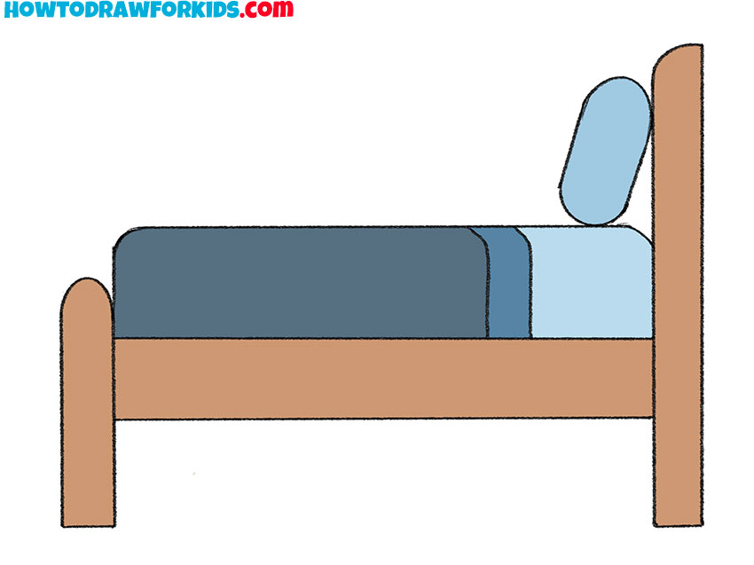 Bed Drawing  How To Draw A Bed Step By Step