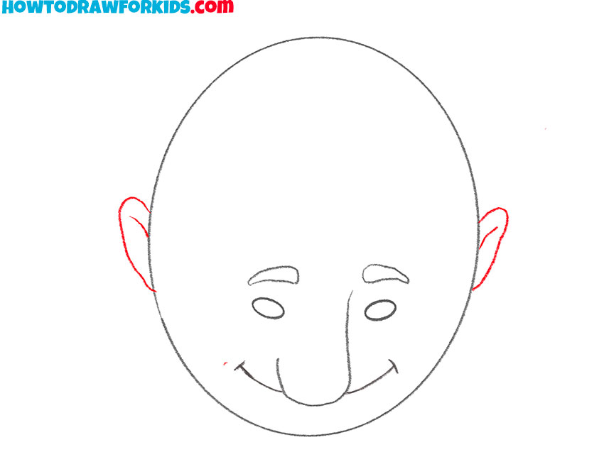 a face looking down drawing guide