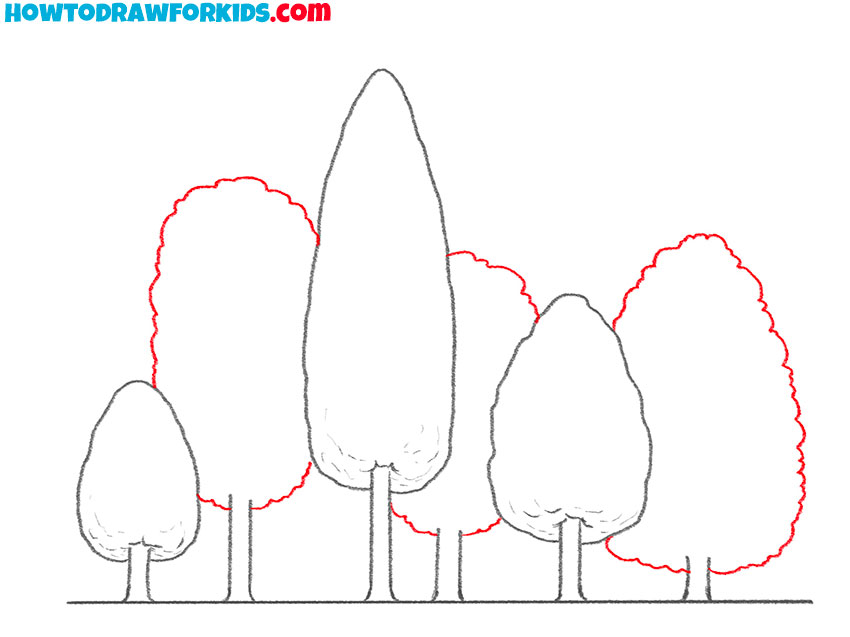 a forest drawing guide