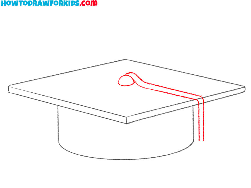 a graduation cap drawing guide