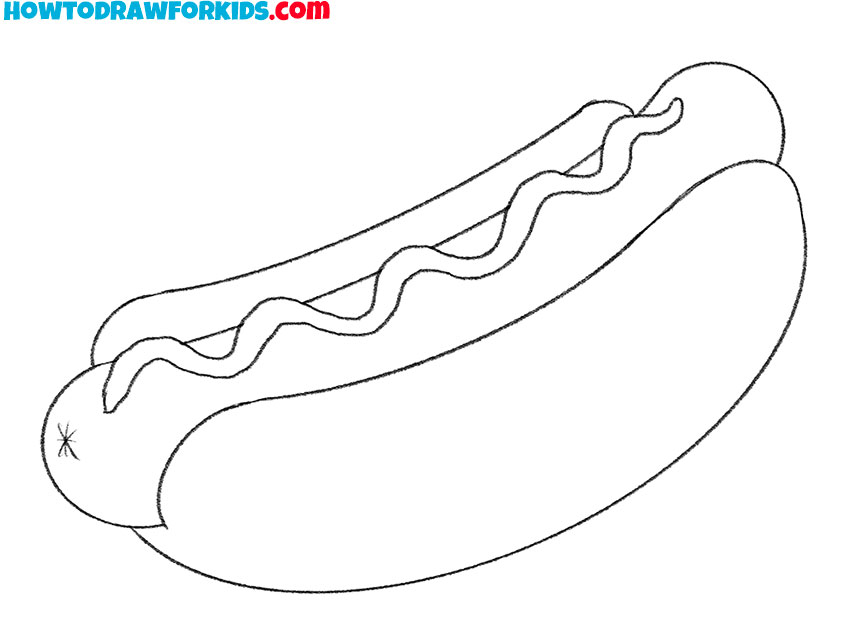 a hot dog drawing tutorial