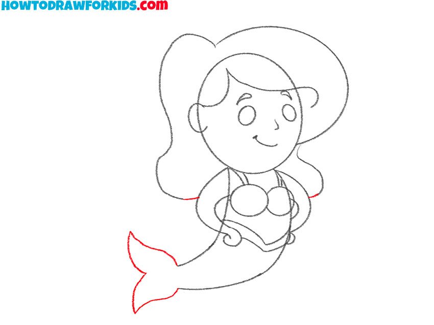 a mermaid girl drawing tutorial