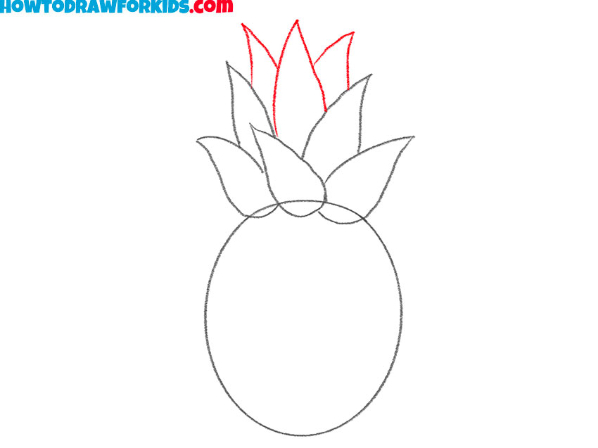 a pineapple drawing guide