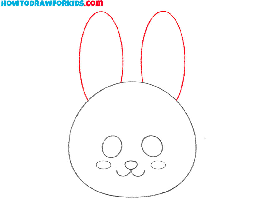 a rabbit face drawing guide