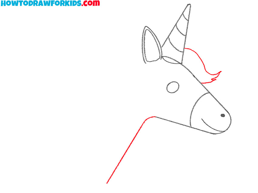 a unicorn head drawing guide
