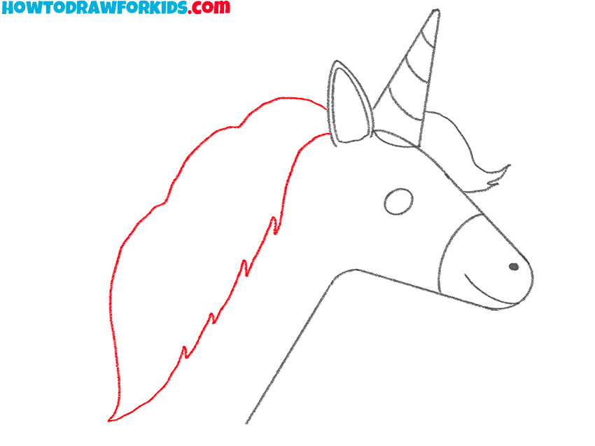 a unicorn head drawing tutorial