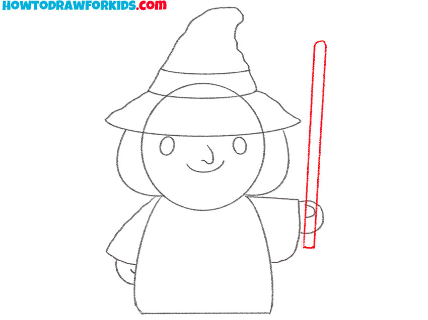 a witch drawing guide