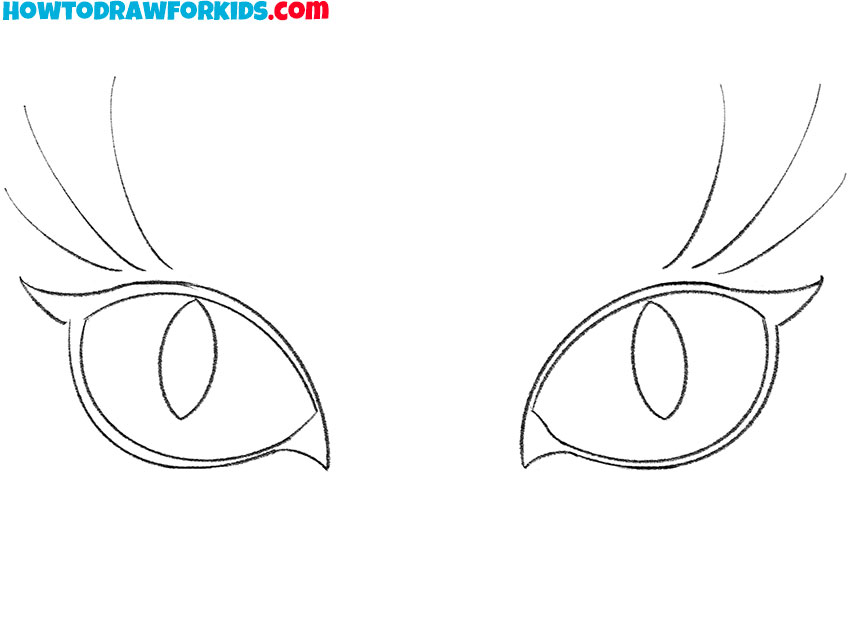 cat eyes drawing tutorial