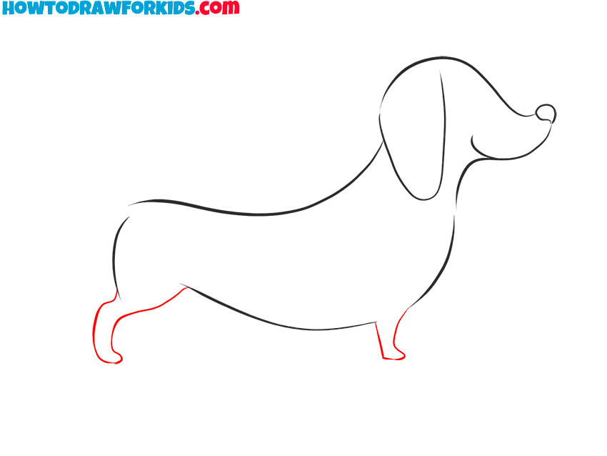 dachshund drawing lesson step by step