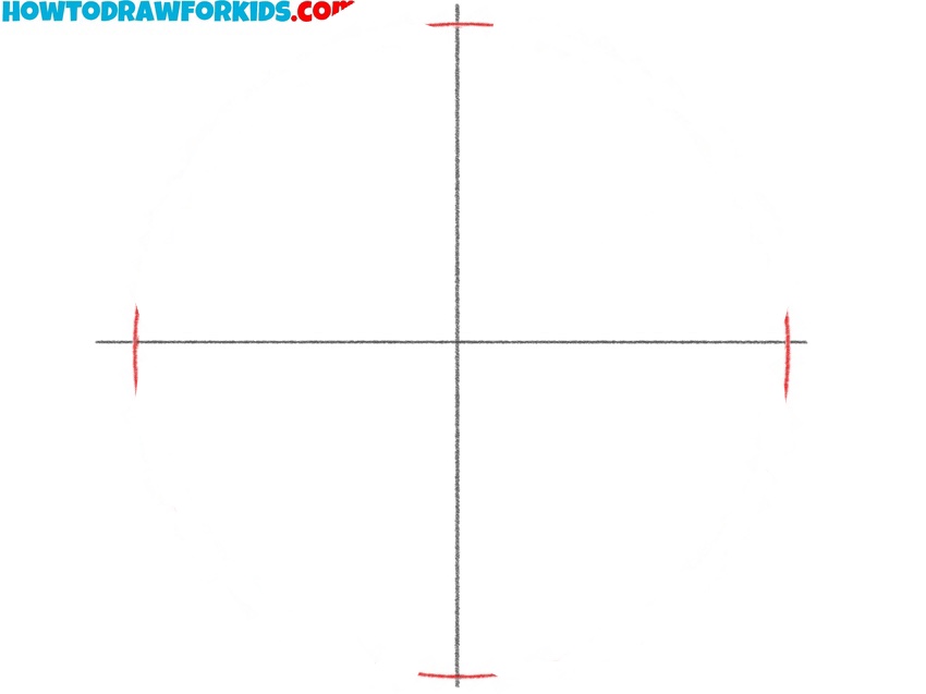 Add boundary marks for the circle