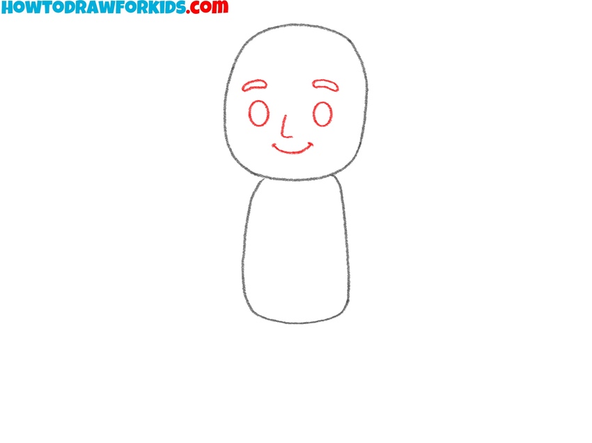 Illustrate the simple facial expression