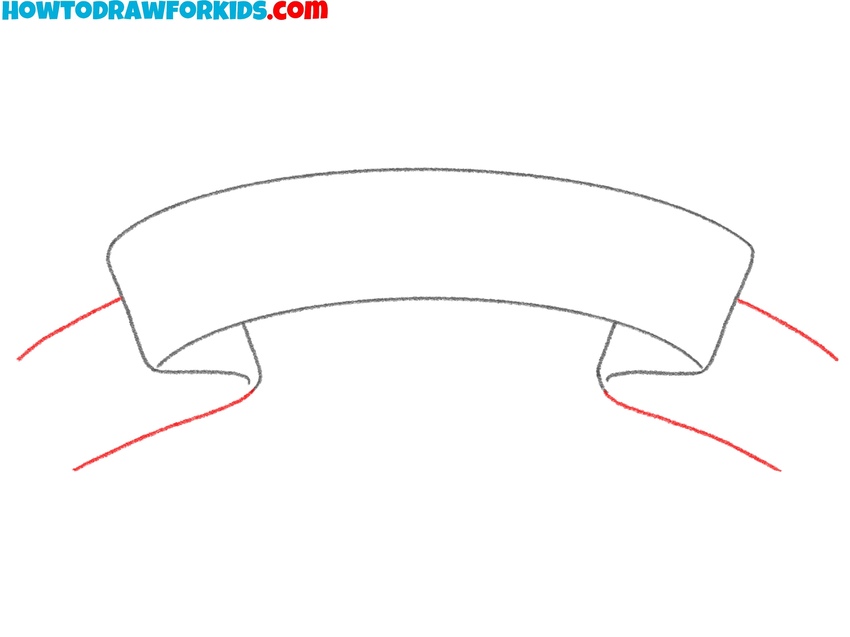 Extend side tails for ribbon ends