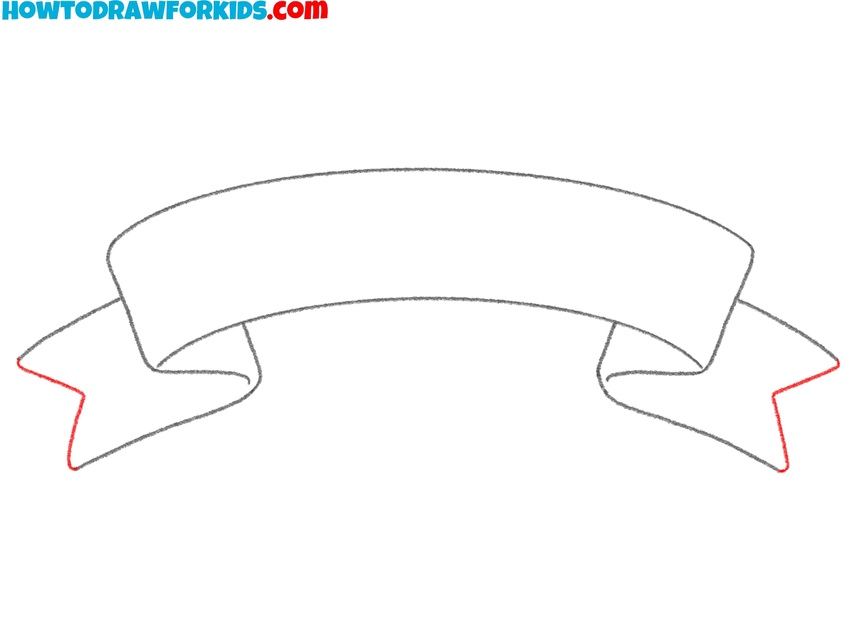 Shape the pointed ribbon tips