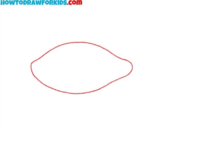 Sketch the fish body shape