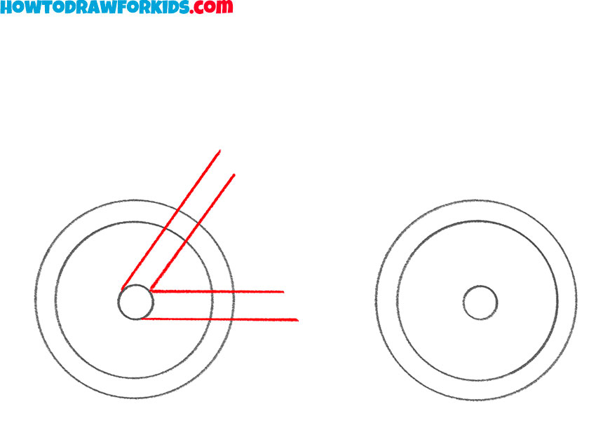 Sketch the rear frame lines