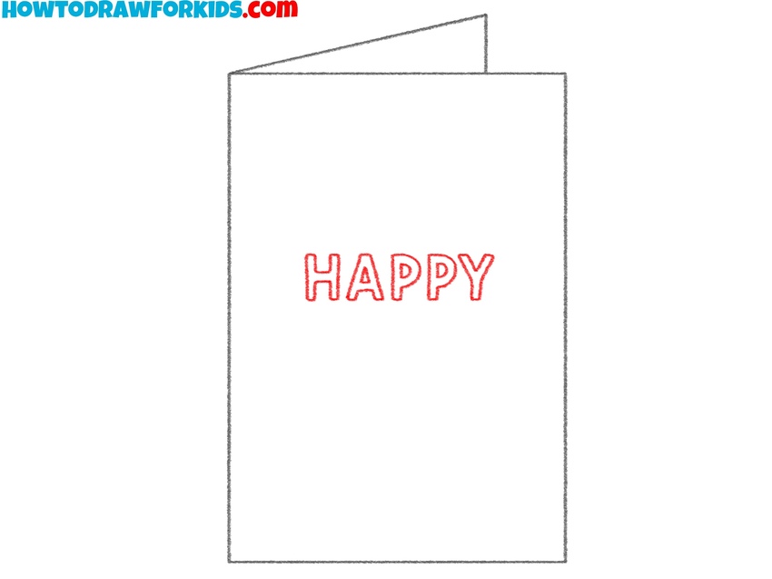 Add the word HAPPY