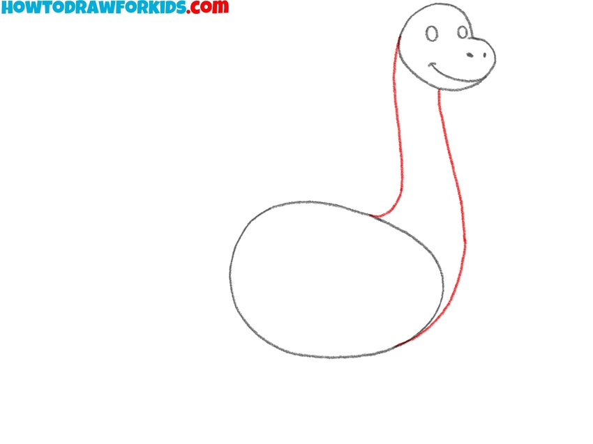 Connect the head and torso with a neck