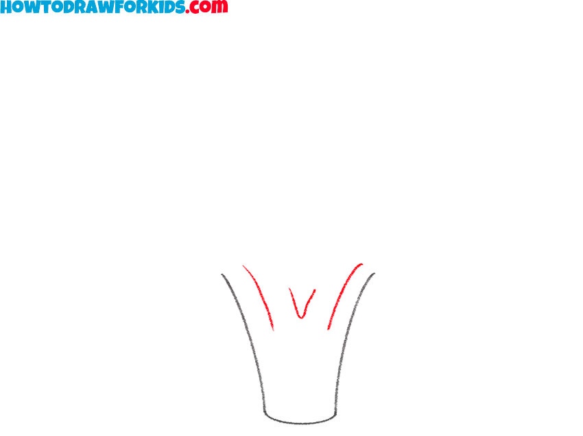 Draw the broccoli branches