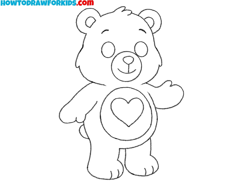 Clean up the Care Bear drawing